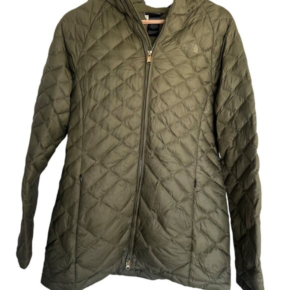 The North Face Women's LG Transit Down Jacket in Olive Green Gorpcore Winter Ski - Picture 2 of 12